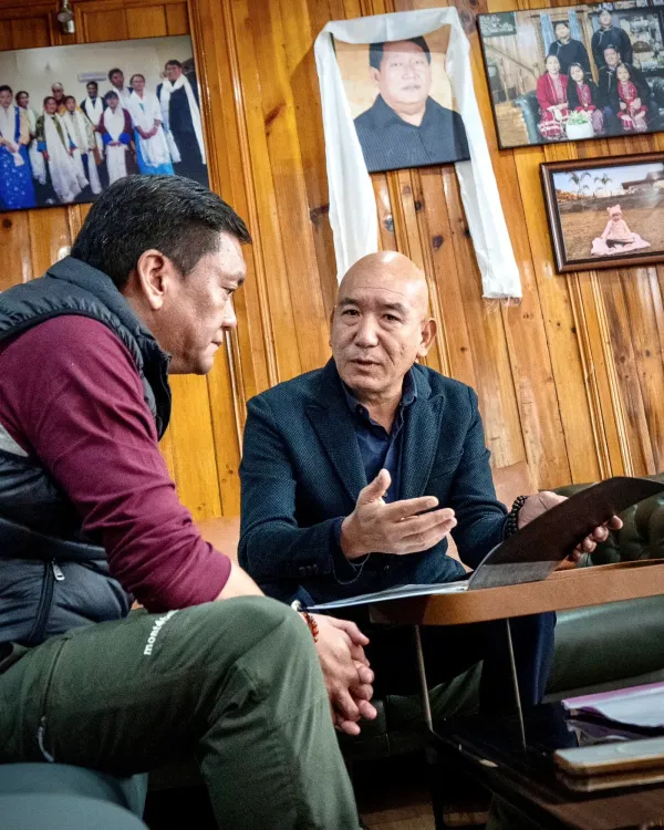 CM Pema Khandu Visits Jhamtse Gatsal Community in Lumla