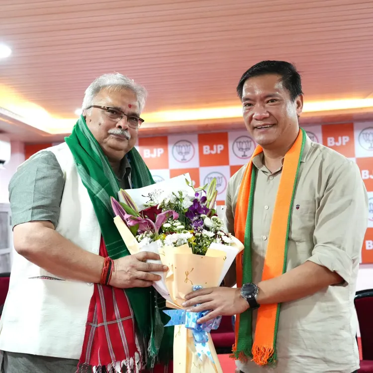 CM Pema Khandu Welcomes BJP Arunachal Prabhari Devesh Kumar