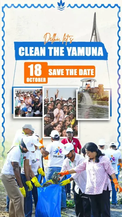 CM Rekha Gupta calls Delhi to clean Yamuna ghats on Mahashtami