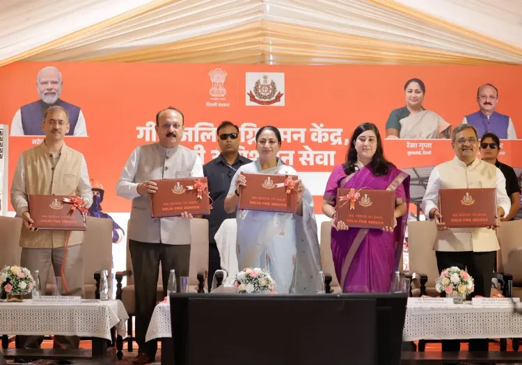 CM Rekha Gupta Inaugurates Geetanjali Fire Station, Adds 46 Rapid-Response Vehicles