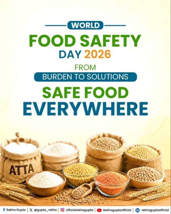 CM Rekha Gupta Renews Delhi's Food Safety Pledge