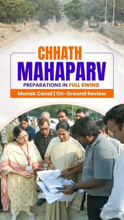 CM Rekha Gupta Reviews Munak Canal Revamp Ahead of Chhath