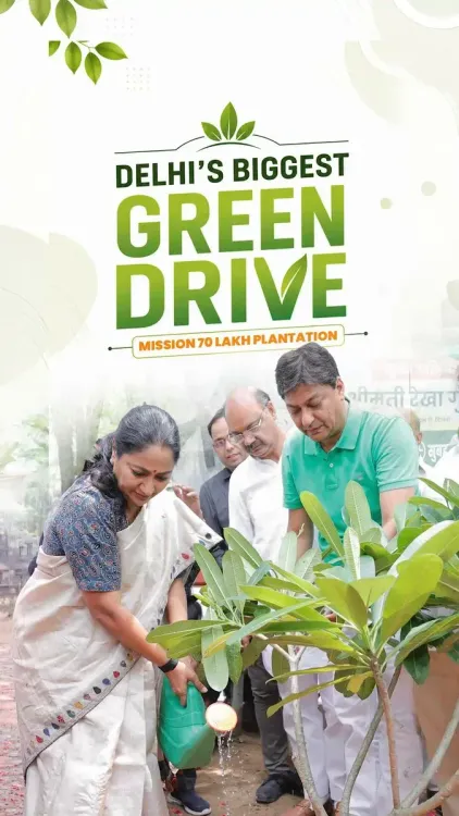 CM Rekha Gupta Thanks Delhiites for 70-Lakh Plantation Drive