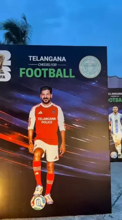 CM Revanth Reddy Joins Telangana Youth for Football Session