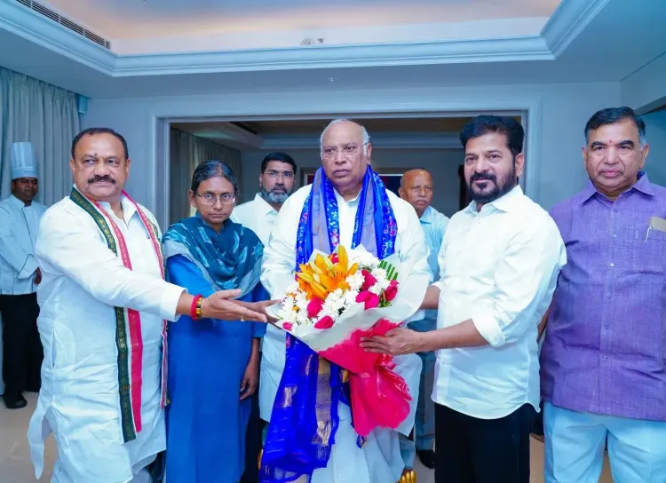 Revanth Reddy, Telangana leaders meet Kharge in Hyderabad amid political buzz