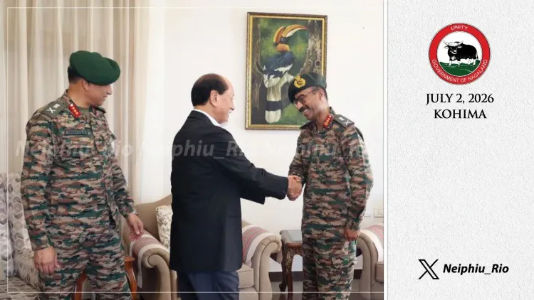 CM Rio Meets Eastern Command Chief Lt Gen Bhuvana Krishnan