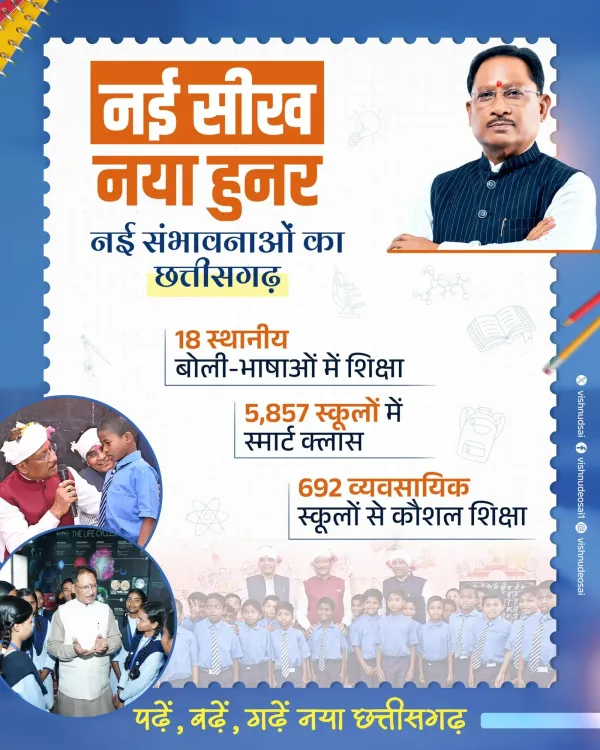CM Sai Bets on Smart Classes and Vocational Ed for Chhattisgarh