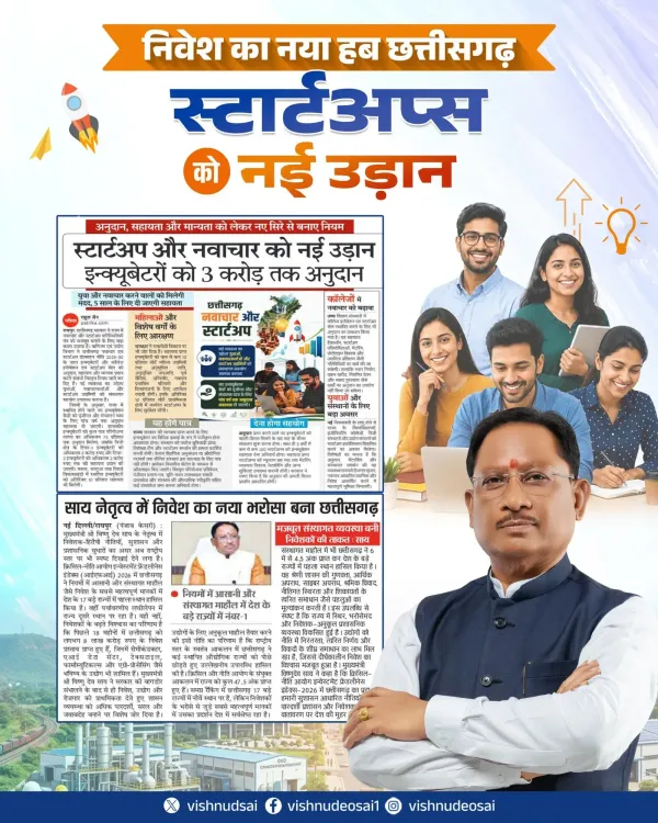 CM Sai: Chhattisgarh Rising as Investment & Startup Hub