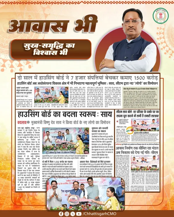 CM Sai Govt Reshapes Chhattisgarh Housing Board