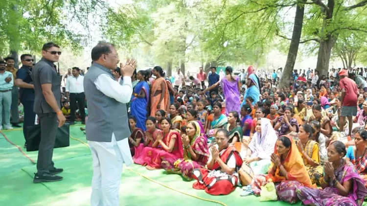 CM Sai Holds Chaupal in Bijapur's Kondapalli Under Sushasan Tihar