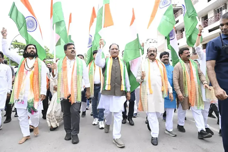 CM Sai Leads Tiranga Yatra Across Raipur Stadiums