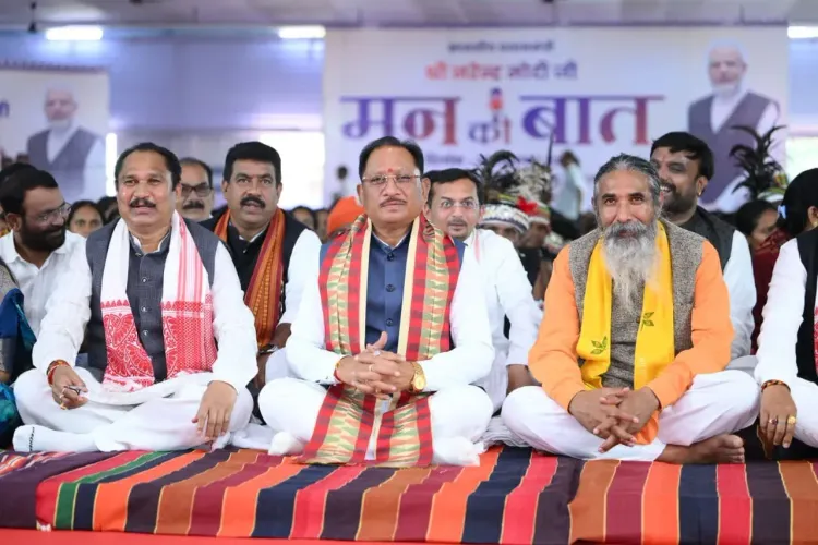 CM Sai listens to Mann Ki Baat episode 138 at Kanker Eklavya school