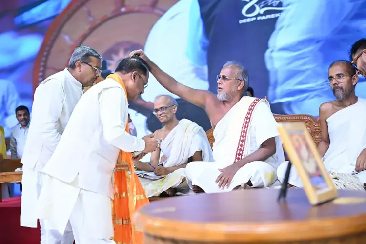 CM Sai, Lok Sabha Speaker Birla attend Acharya ceremony in Raipur