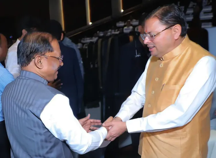 CM Sai meets CM Dhami at Shivraj's book launch in Delhi