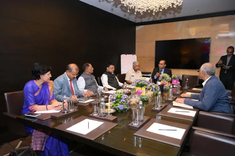 CM Sai Meets Sarvana Mills MD at Investor Connect Hyderabad