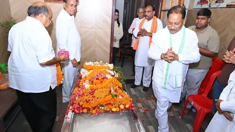 CM Sai Pays Last Respects to BJP Leader Rupnarayan Sinha