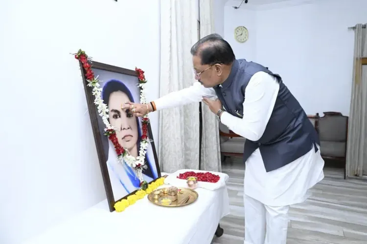 CM Sai Pays Tribute to Chhattisgarh's First Woman MP Mini Mata