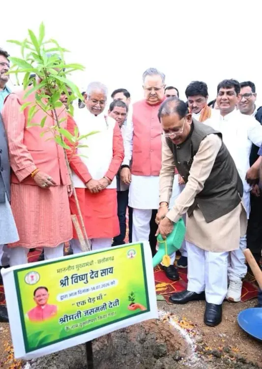 CM Sai Plants Rudraksha Sapling Under Ek Ped Maa Ke Naam 3.0