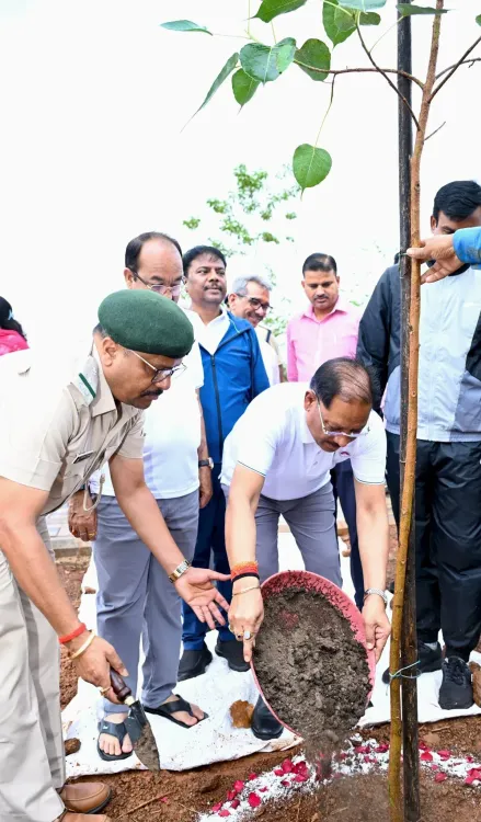 CM Sai Plants Sapling at Chintan Shivir 3.0 for Ek Ped Maa Ke Naam