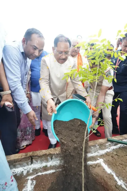 CM Sai Plants Tree Under Ek Ped Maa Ke Naam at Durg School