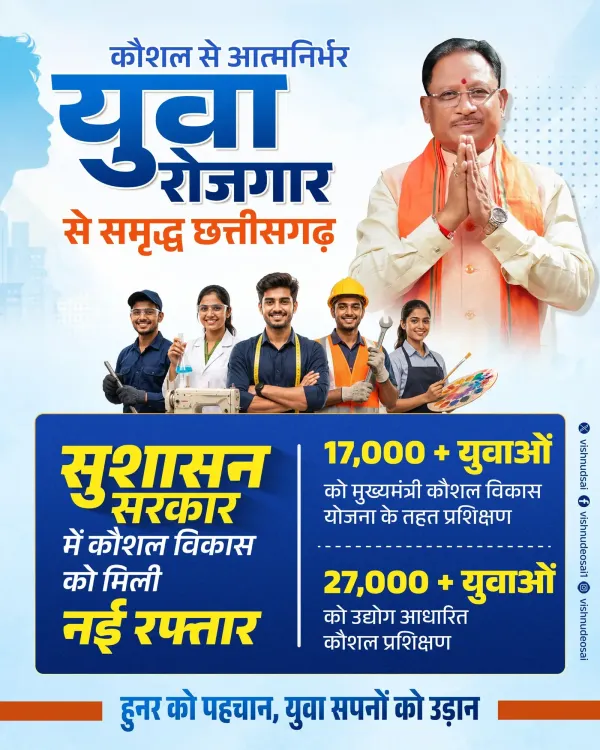 CM Sai Pushes Skill-Led Self-Reliance for Chhattisgarh Youth
