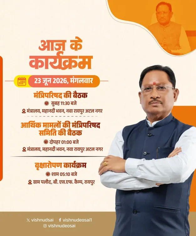 CM Sai to Chair Cabinet Meet, Join Tree Plantation in Raipur