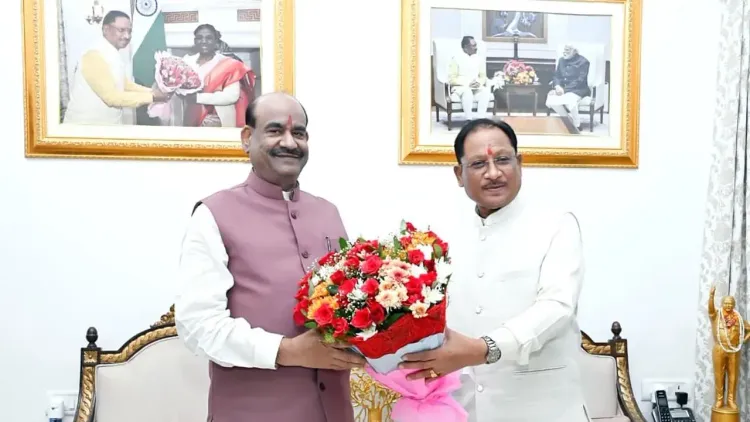 CM Sai Welcomes Lok Sabha Speaker Om Birla in Raipur