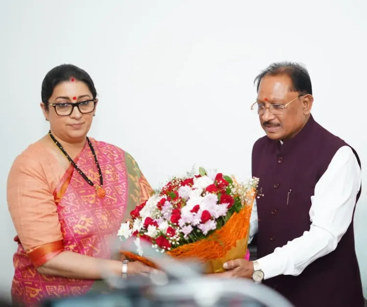 CM Sai Welcomes Smriti Irani as Chhattisgarh BJP In-Charge