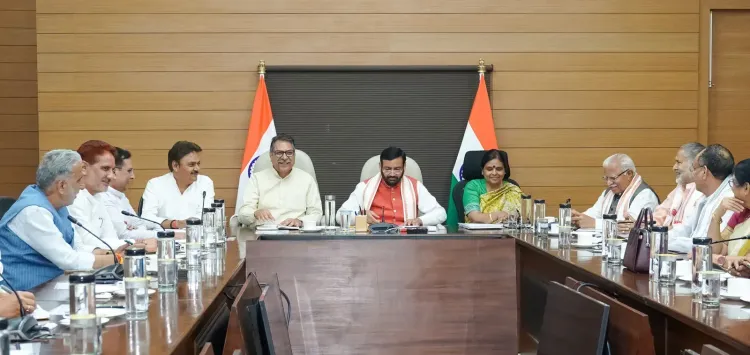 CM Saini Chairs BJP Core Committee Meet at Sant Kabir Kutir