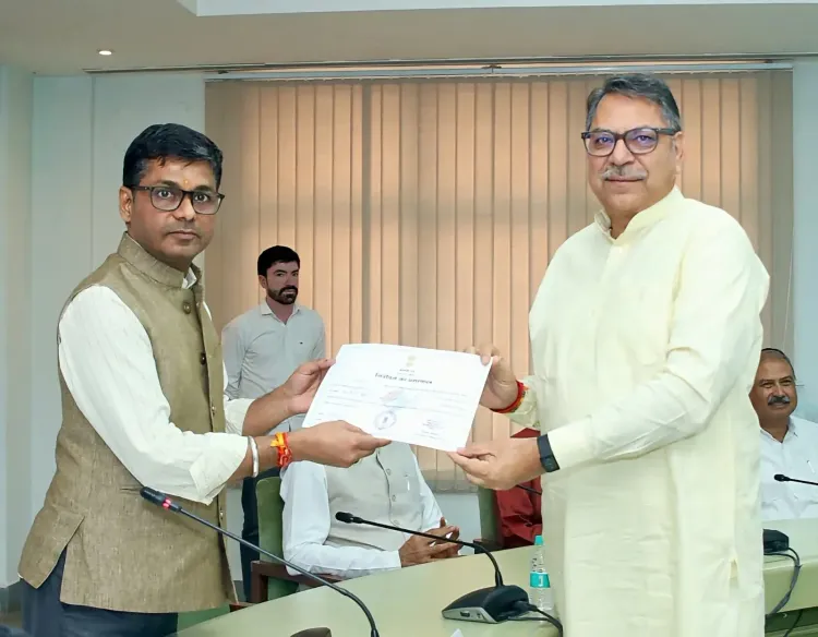 CM Saini Congratulates Dr Satish Poonia on Rajya Sabha Win