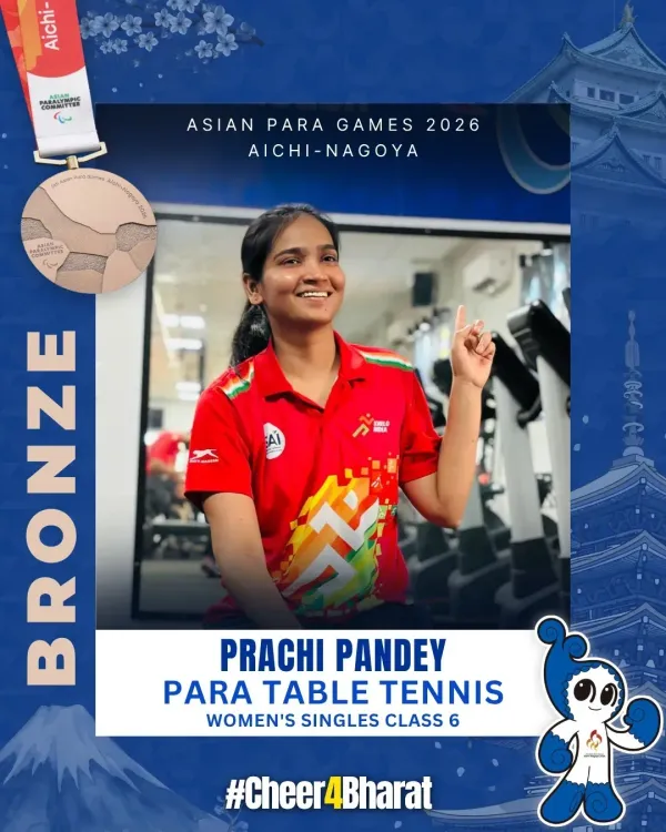 CM Saini Congratulates Prachi Pandey on Asian Para Games Bronze