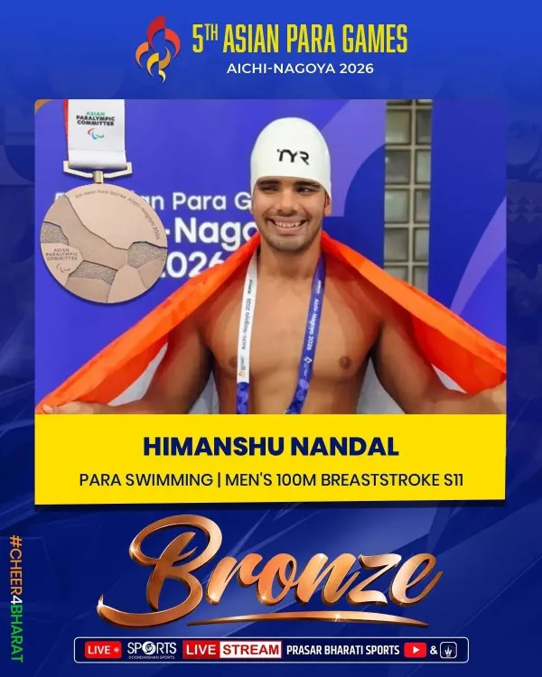 CM Saini Hails Nandal and Dalal's Bronze at Asian Para Games 2026