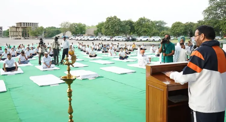 CM Saini Hails Yoga as Path to Drug-Free Society