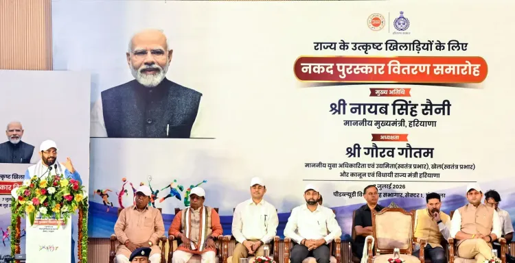 CM Saini Honours 198 Haryana Athletes With ₹20.59 Cr Cash Awards