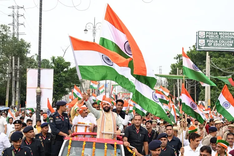 CM Saini joins Kurukshetra Tiranga Yatra ahead of Independence Day