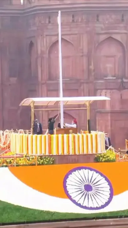 CM Saini Marks PM Modi's Flag Hoisting at Red Fort on Independence Day