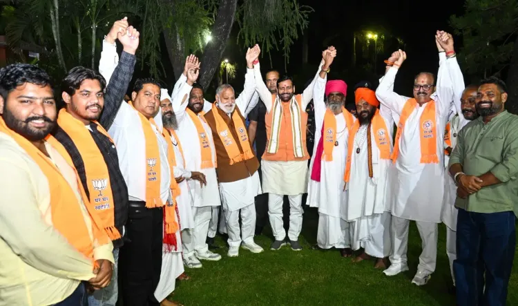 CM Saini Meets Valmiki Sant in Punjab BJP Outreach Drive