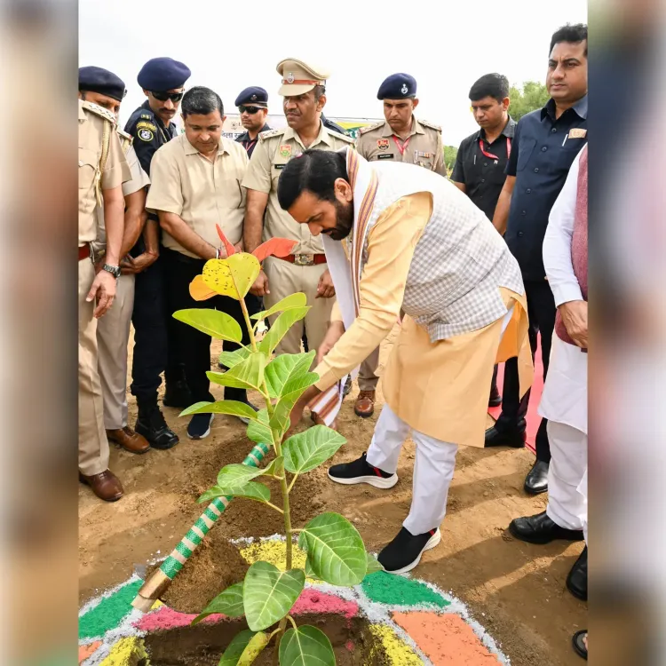 CM Saini Plants Saplings at Sirsa Van Mahotsav, Backs Modi's Green Drive