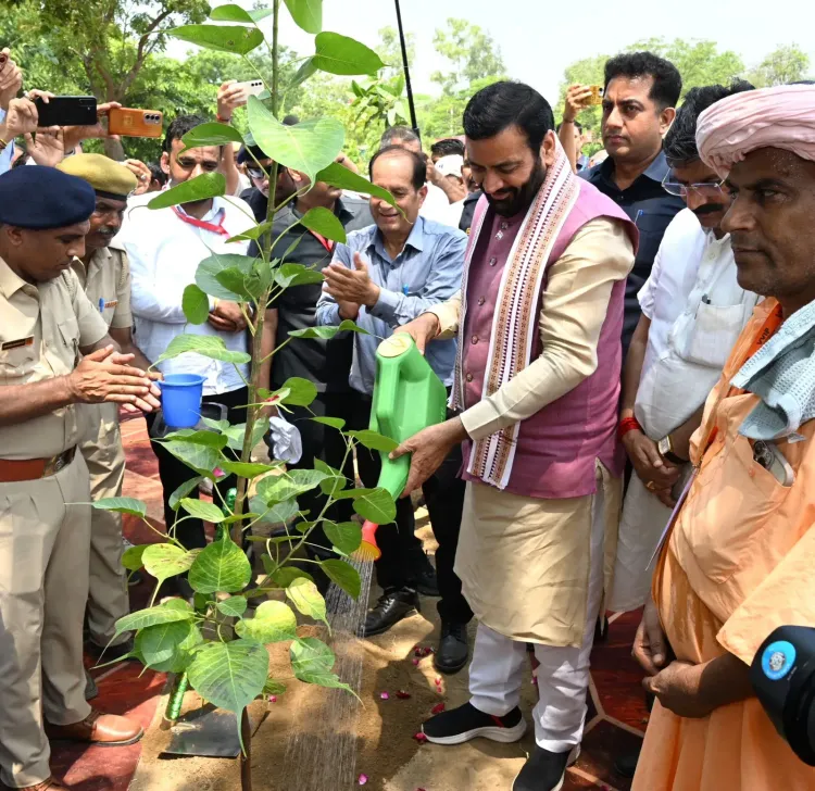CM Saini Plants Trees Under 'Ek Ped Maa Ke Naam' in Jind