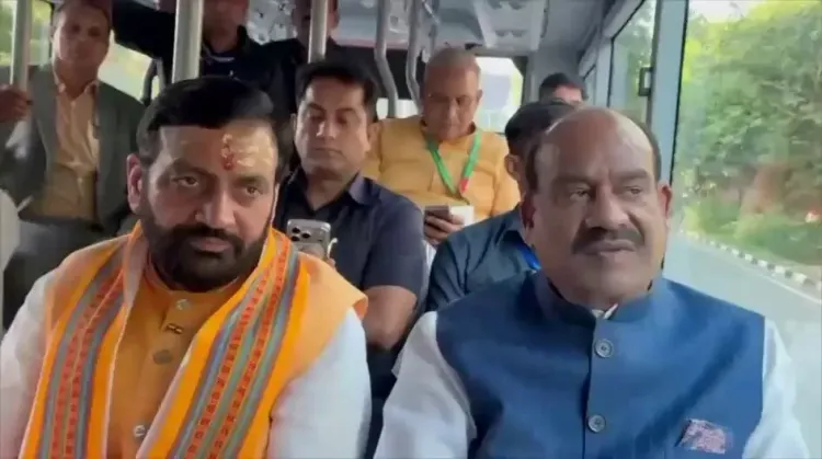 CM Saini Rides Electric Bus With CPA Delegates in Chandigarh