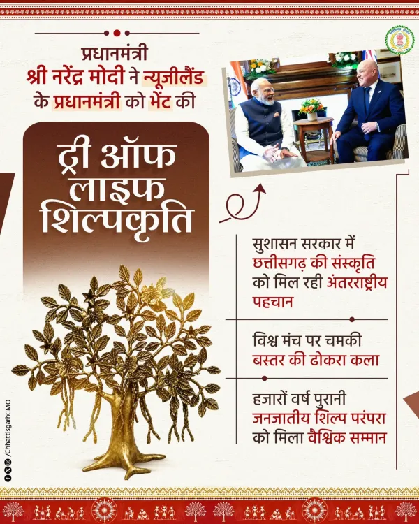 CM Sai's Chhattisgarh Hails PM Modi for Taking Bastar Dhokra Art Global