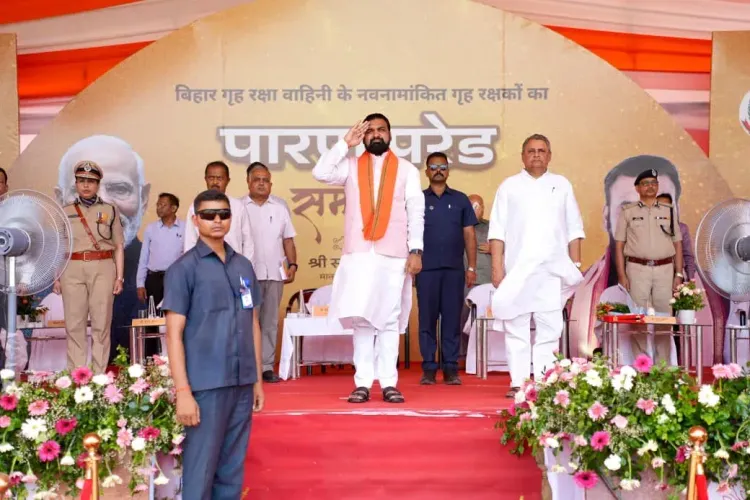 CM Samrat Chaudhary Reviews Bihar Home Guard Passing-Out Parade