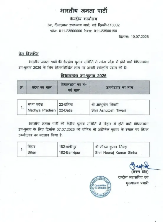 CM Samrat Choudhary Backs Neeraj Kumar Sinha for Bankipur By-Poll