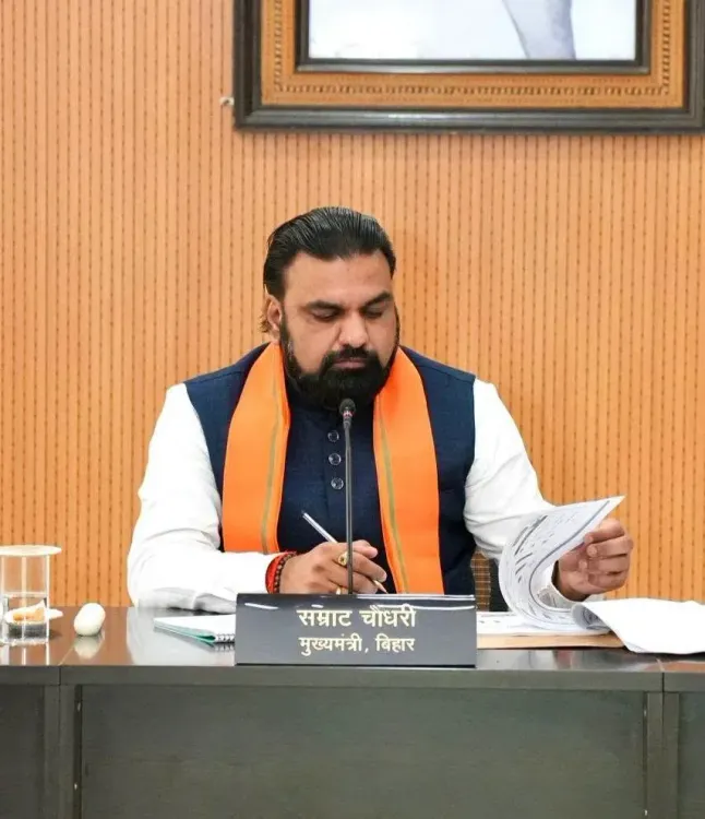 CM Samrat Choudhary Reviews Education, Skill and Farm Depts