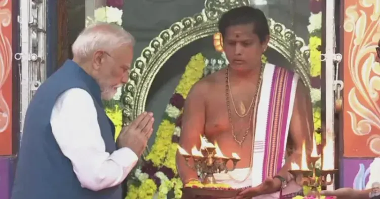 CM Samrat Choudhary Shares PM Modi's Darshan at Chennai's Jalakandeswarar Temple