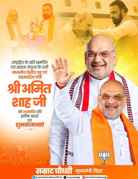CM Samrat Choudhary Wishes Amit Shah on Birthday
