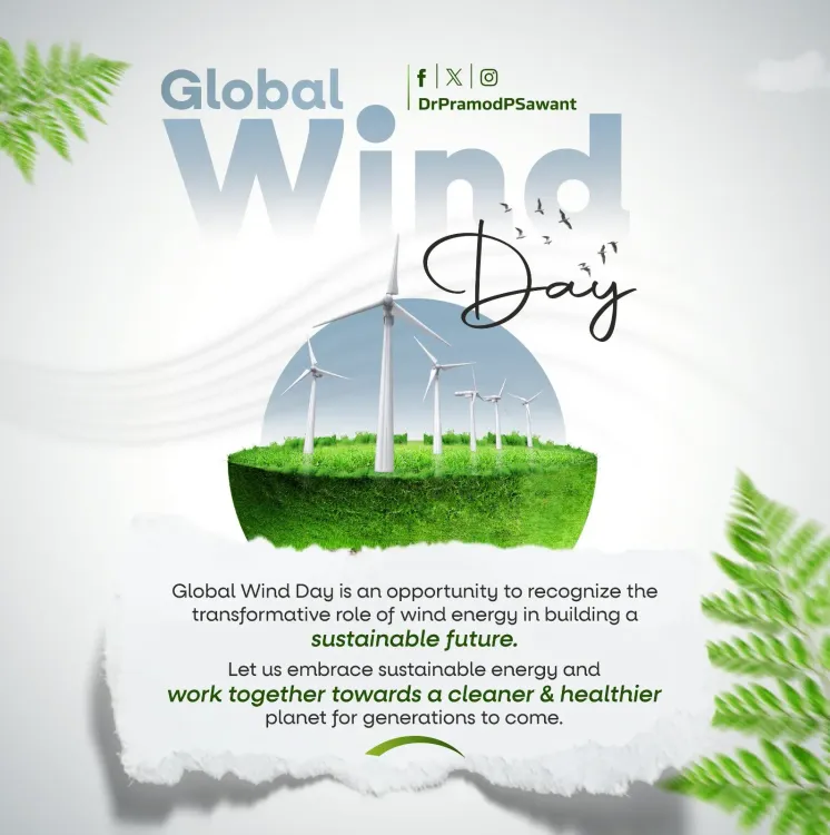 CM Sawant Backs Wind Energy on Global Wind Day