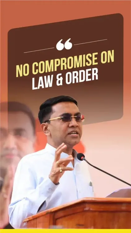 CM Sawant Grants Goa Police Full Authority to Enforce Law and Order