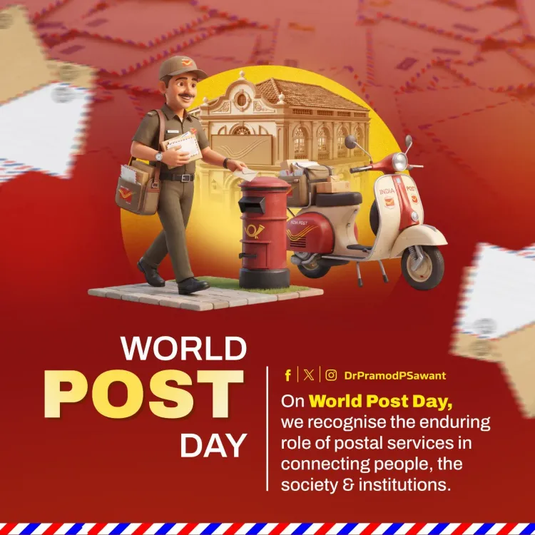 CM Sawant Marks World Post Day, Salutes Postal Workers