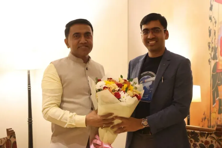 CM Sawant meets Skyroot Aerospace CEO at Dona Paula